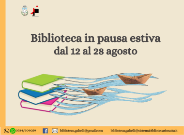 Biblioteca in pausa estiva 2024